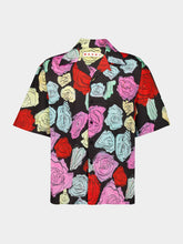 Marni Black Poplin Bowling Shirt with Orion Print