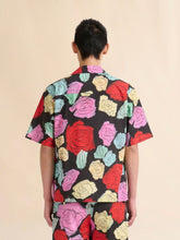 Marni Black Poplin Bowling Shirt with Orion Print