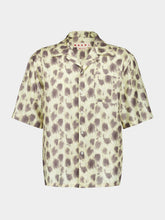 Marni Crayon Leopard Prints Silk Bowling Shirt