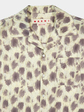 Marni Crayon Leopard Prints Silk Bowling Shirt