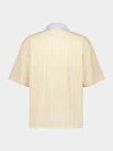 Marni Light Curry Two-Tone Striped Cotton Shirt