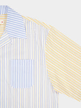 Marni Light Curry Two-Tone Striped Cotton Shirt