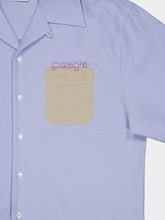 Marni Sapphire Blue Short-Sleeve Cotton Shirt