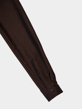Marni Moca Brown Organic Cotton Satin Shirt