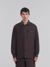 Marni Moca Brown Organic Cotton Satin Shirt