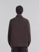 Marni Moca Brown Organic Cotton Satin Shirt