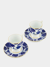 La DoubleJ Wildbird Blue in Porcelain Espresso Cup Set of 2