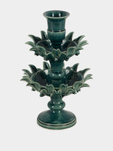 Jean Roger Peacock Blue Feston Ceramic Centrepiece
