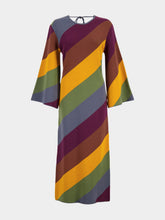 Paula Curie Multi Stripes Knitted Cut-Out Back Dress