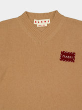 Marni Earth of Siena V-Neck Cashmere Jumper