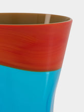 Nasonmoretti Coral Red and Turquoise Dandy Water Glass