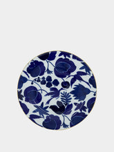 La DoubleJ Wildbird Blue and Bianco Porcelain Dessert Plate Set of 2