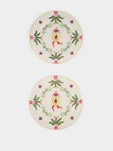 La DoubleJ Set of 2 Citrus Scarabs Dessert Plates