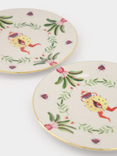 La DoubleJ Set of 2 Citrus Scarabs Dessert Plates