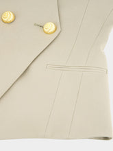 Balmain Beige buttoned grain-de-poudre waistcoat