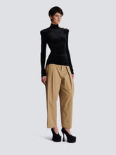 Balmain Black Long Sleeved Velvet Top