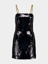 Balmain Sequin Chain-Link Short Dress