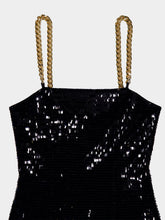 Balmain Sequin Chain-Link Short Dress