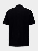 Balmain Black Lip Motif Collared Polo Shirt