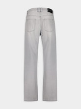 Balmain Light Grey Straight-Cut Denim Jeans