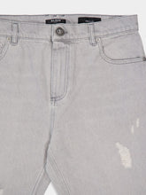Balmain Light Grey Straight-Cut Denim Jeans