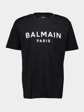 Balmain Black Printed Balmain Paris T-Shirt