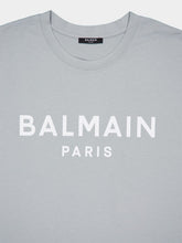 Balmain Grey Printed Balmain Paris T-Shirt