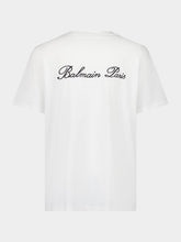 Balmain White Logo Embroidered T-Shirt