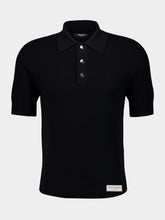 Balmain Merino Wool Black Polo Shirt