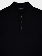 Balmain Merino Wool Black Polo Shirt