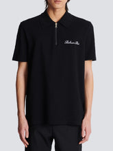 Balmain Black Embroidered Polo Shirt