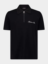 Balmain Black Embroidered Polo Shirt