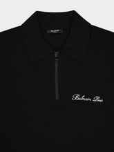 Balmain Black Embroidered Polo Shirt