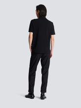 Balmain Black Embroidered Polo Shirt