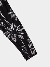 Balmain Printed Satin Palm Tree Shirt
