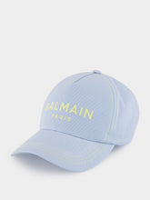 Balmain Blue Cotton Cap with Embroidery