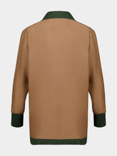 Paula Diane Timberwolf Silk V-Neck Long-Sleeve