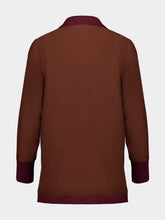 Paula Diane Potting Soil Silk V-Neck Long-Sleeve
