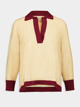 Paula Diane Silk V-Neck Longsleeve