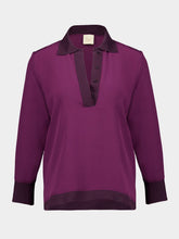 Paula Diane Italian Plum Silk Blouse