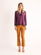 Paula Diane Italian Plum Silk Blouse
