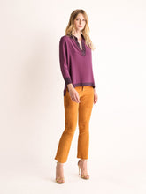 Paula Diane Italian Plum Silk Blouse