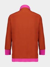 Paula Diane Cinnamon Stick Silk V-Neck Long-Sleeve