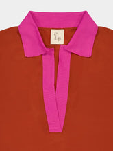 Paula Diane Cinnamon Stick Silk V-Neck Long-Sleeve