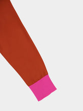 Paula Diane Cinnamon Stick Silk V-Neck Long-Sleeve