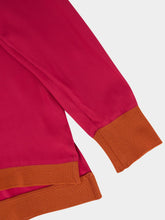 Paula Diane Purple Potion Stick Silk V-Neck Long-Sleeve