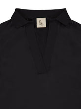 Paula Diane Black V-Neck Long-Sleeve Top