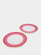 La DoubleJ Set of 2 Dinner Plates Rainbow Rose