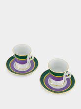 La DoubleJ Set of 2 Rainbow Viola Espresso Cups