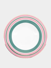 La DoubleJ Green Rainbow Set of Soup and Dinner Plates